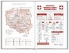 mapa z autostradami, drogami krajowymi oraz ekspreosowymi, instrukcja pierwszej pomocy przedmedycznej